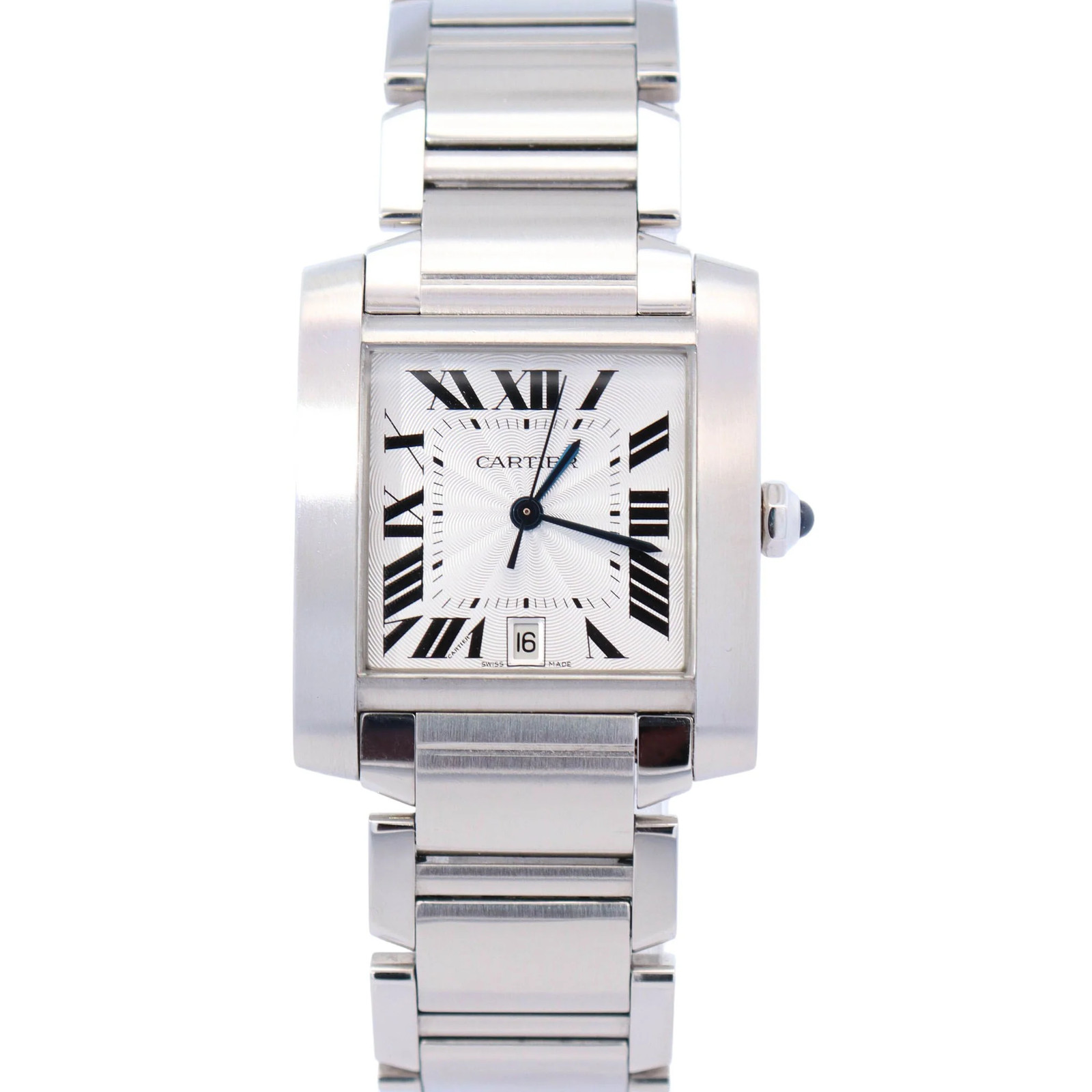 Cartier Tank Française Stainless Steel 28mm White Dial Watch Ref# W51002Q3 image 2
