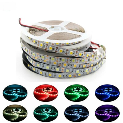 5/12/24V LED Strip Light Self Adhesive Flexible Tape TV Backlight Lamp White PCB