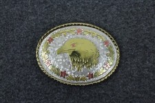 Vintage Western Style Eagle Head Design Cowgirl Style Belt Buckle Made In USA
