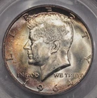 1964-P KENNEDY HALF DOLLAR / LIGHT TONING WITH NICE LUSTER BOTH SIDES/ PCGS MS64