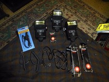 Vintage VIVITAR Thyristor Camera Flash  Cord Accessory Lot Of 9 Items VG 