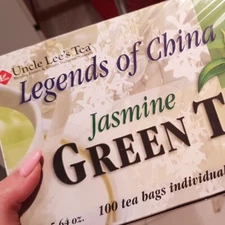 Uncle Lee's Tea, Jasmine Green Tea Tea Bags Individually Wrapped 100 Ct.