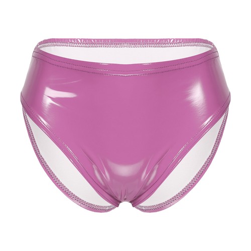 Perizoma lingerie donna pelle PU lucido metallizzato sexy slip danza night club - Foto 55 di 59