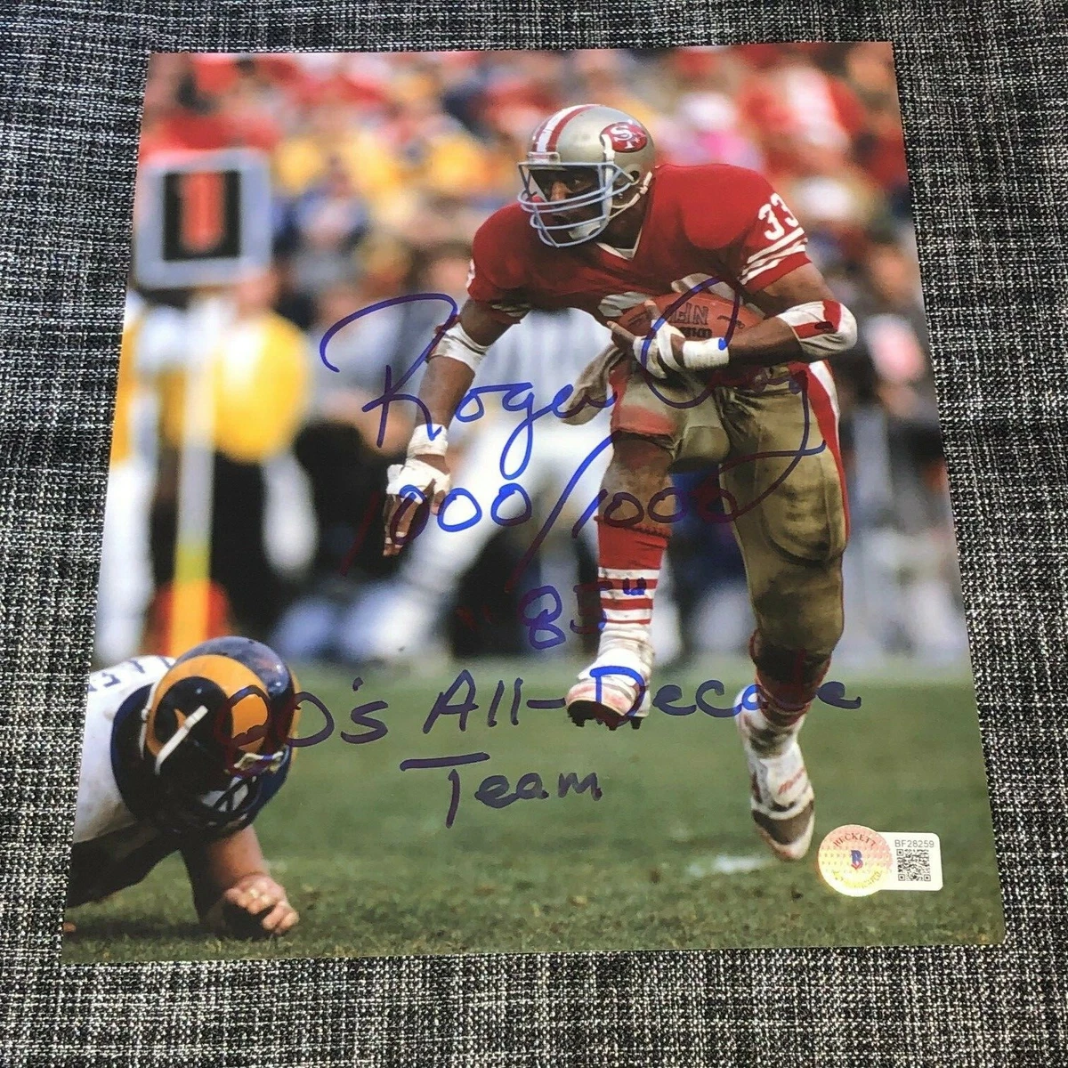 ROGER CRAIG SIGNED AUTOGRAPH 8X10 PHOTO SAN FRANCISCO 49ERS
