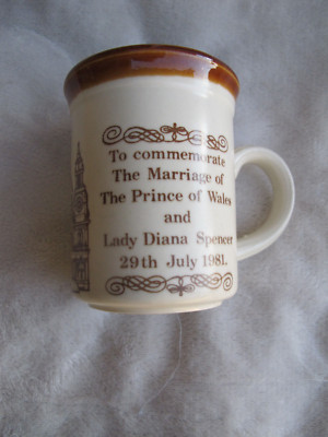 Vintage Royal Wedding Commemorative Biltons Village Mug Made In England