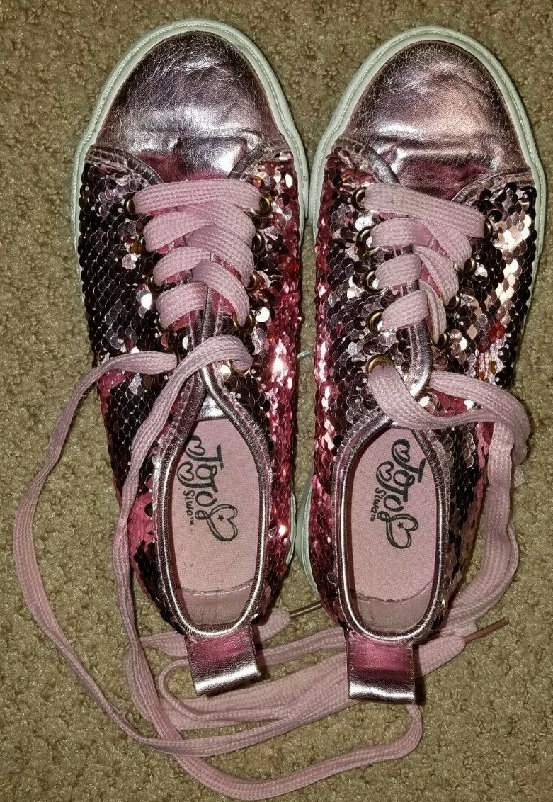 Jojo Siwa Magic Sequin Pink/Gold Girls Shoes Size