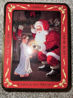 Vintage 1991 Nabisco Oreo Christmas Tin