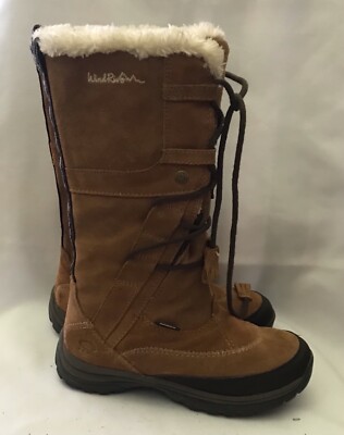 Women's Wind River suede brown knee high boots, tarantula sole