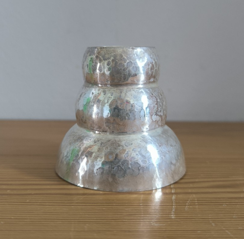 Kerzenständer aus 830er Silber, Punze Franz Scheuerle, um 1930, Art Deco