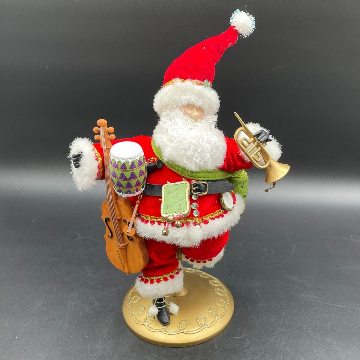 Leapin' Santa Ingrid Harmony of Seasons Nutshell Design Whimsical