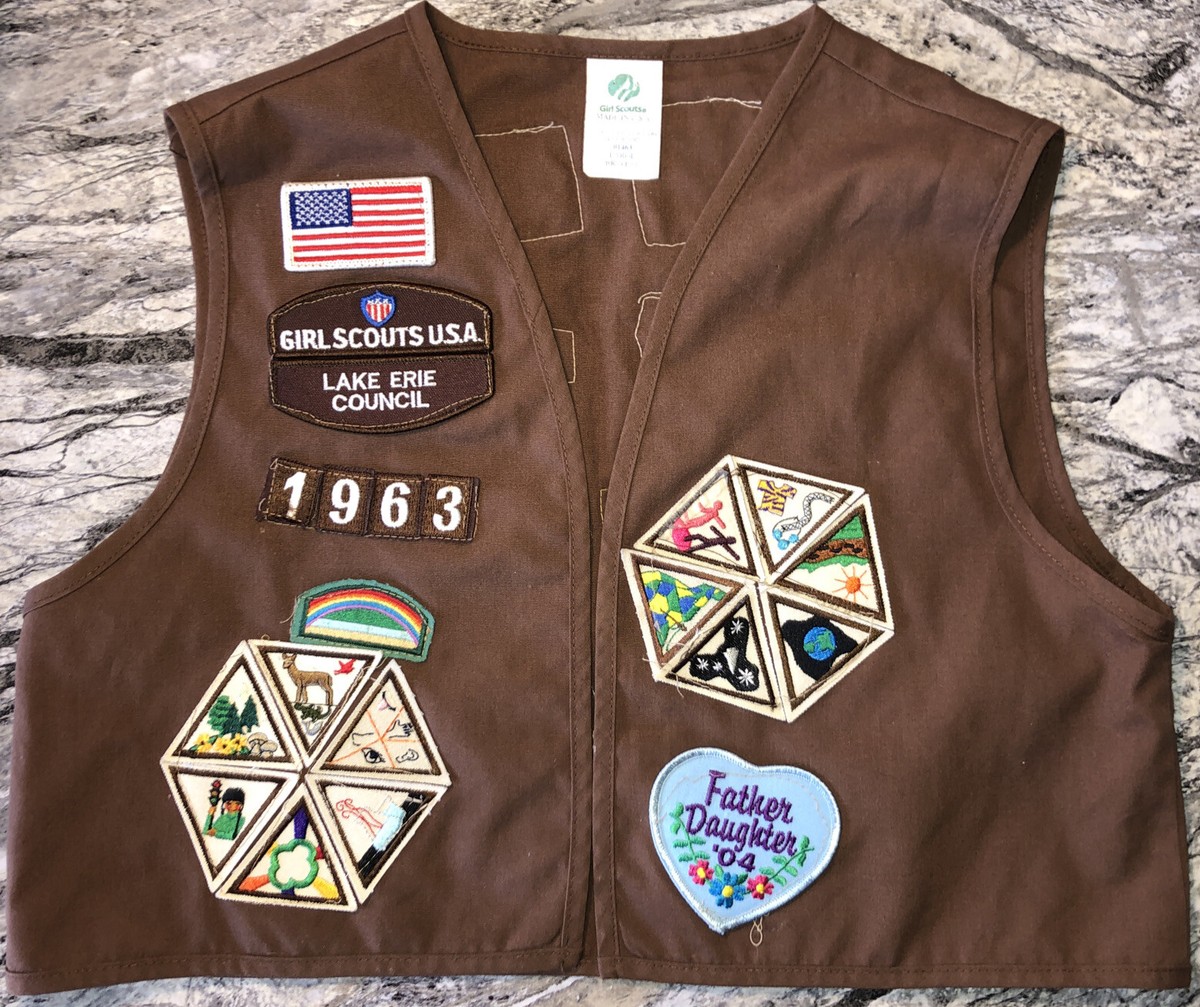 ベスト+ジレ VINTAGE - Girl Scouts USA Patch Design Vest s-l400.jpg
