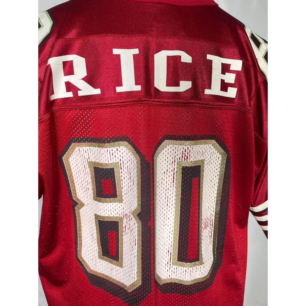 Nike San Francisco 49ers No80 Jerry Rice Red Team Color Men's Stitched NFL Limited Therma Long Sleeve Jersey