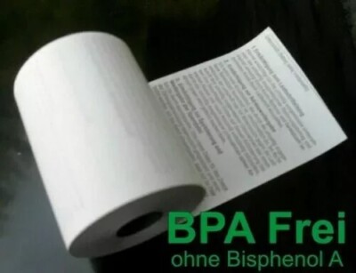 50 EC Cash Rollen Thermorollen BPA-frei 57mm breit 12m lang SEPA Lastschifttext