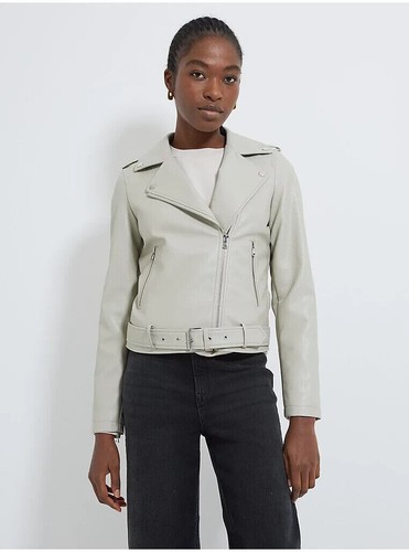 GEORGE @ ASDA LEDEROPTIK BIKER JACKE NAGELNEU MIT ETIKETT - GRÖSSE 14