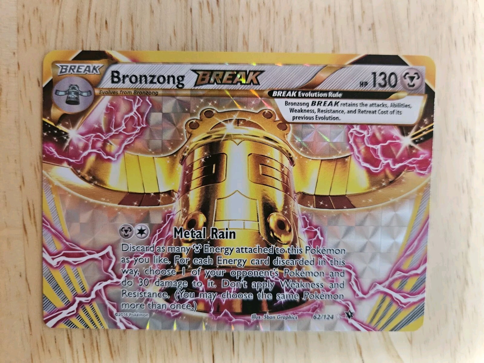 Bronzong BREAK 62/124 Fates Collide NM Ultra Rare Pokemon Card