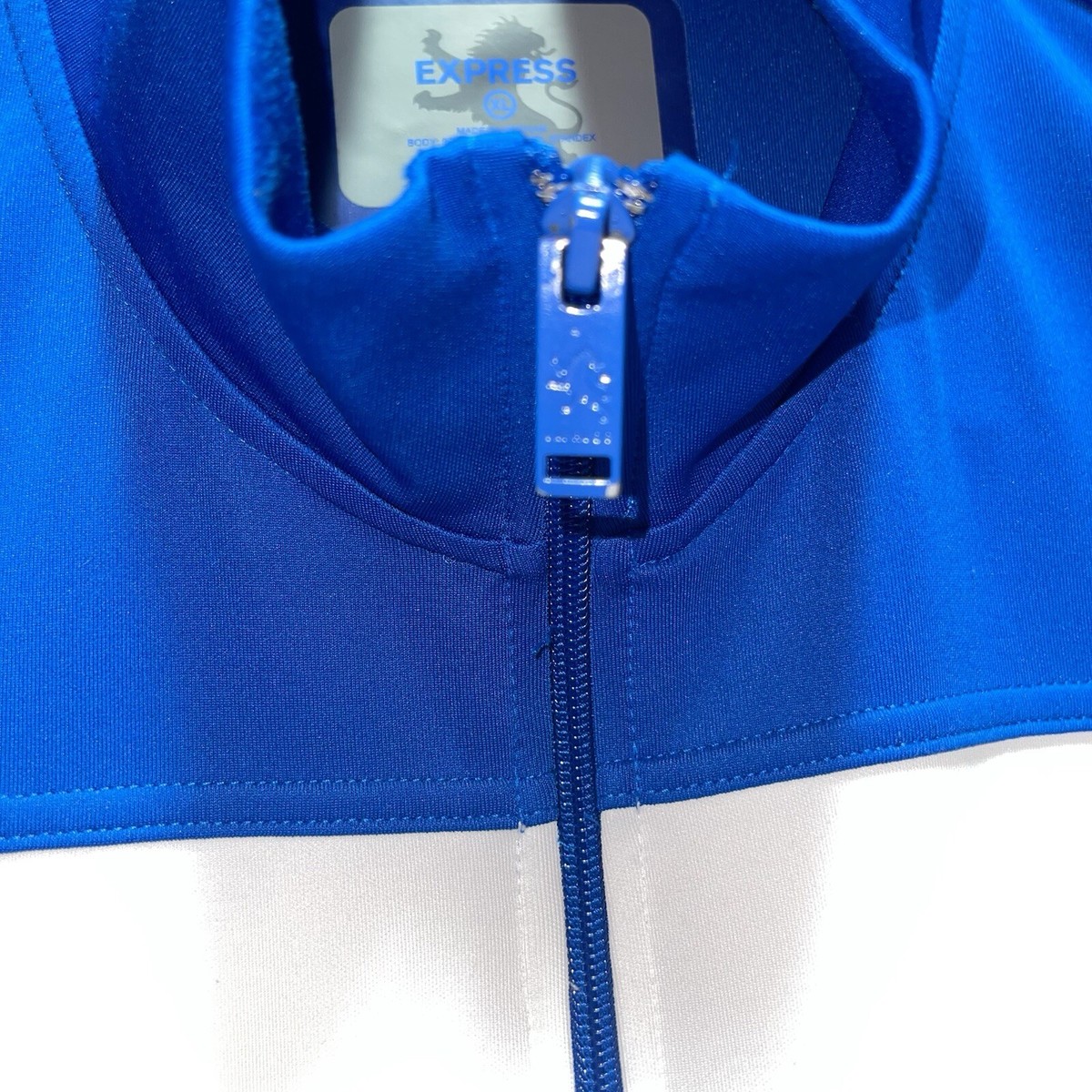 Express Track Jacket Blue And White Men's XL | eBay