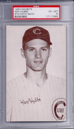 Ken Hubbs 1963 Exhibits Statistic Back card
