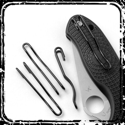  2 Pc Edelstahl Taschenmesser Back Clip für Spyderco Para 3 SpydieChef Endura ﻿