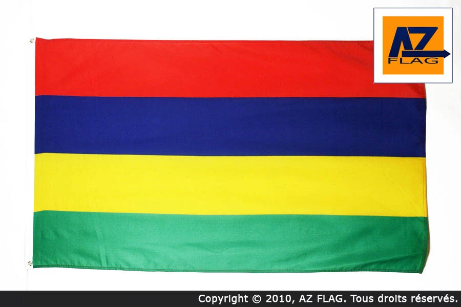 DRAPEAU MAURICE 150x90cm - DRAPEAU MAURICIEN 90 x 150 cm Polyester léger - Neuf - Photo 1/1