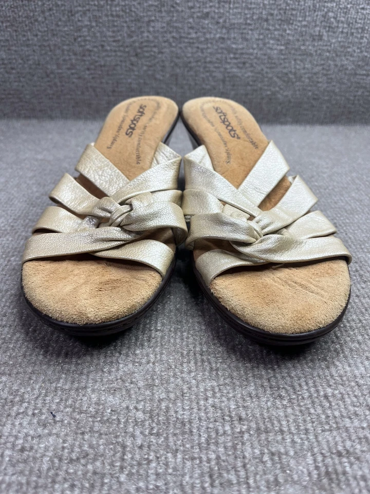 Softspots Sandals 8W Womens Brown Slip On Wedge Heel Casual Comfort - image 2 of 4