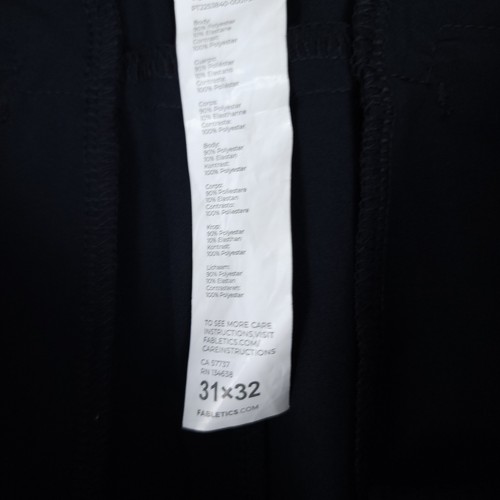 Fabletics Pants Mens 31x32 (Fits 31x30.5) Black The Only Pant Classic Fit - Picture 11 of 12