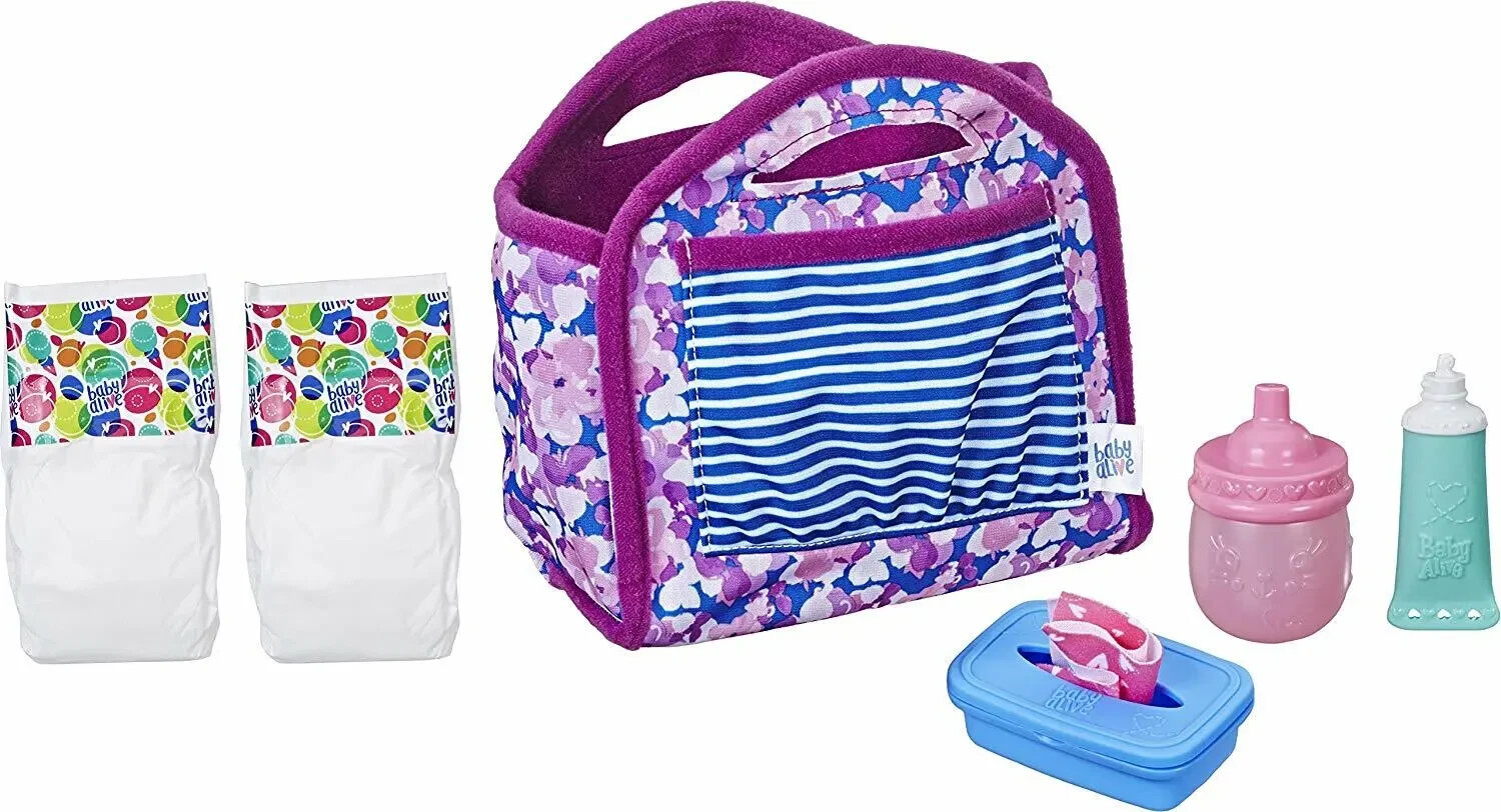 Baby Alive Doll Diaper Bag Refill with Cream Wipes & Drink Bottle-image
