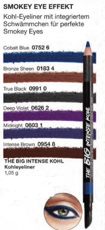 AVON Profi Kohl Kajal Big Intense Eyeliner mit Schwämmchen Farbwahl NEU - Bild 2 von 3
