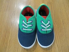 NEW CARTER'S BOY'S MAXIMUS 3 BLUE GREEN SLIP-ON SNEAKERS 5, 7, 8, 10, 13Y, 2Y