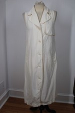 JW Anderson Uniqlo S Ivory Linen Blend Lapel Sleeveless Midi Dress