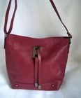 Vera Pelle * Italy * hobo bag * leather crossbody/shoulder bag * wine red *