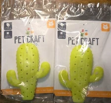 2 Pack** Catnip Filled Cactus Chew Toy Play Toy Cats Dental Chew Toy