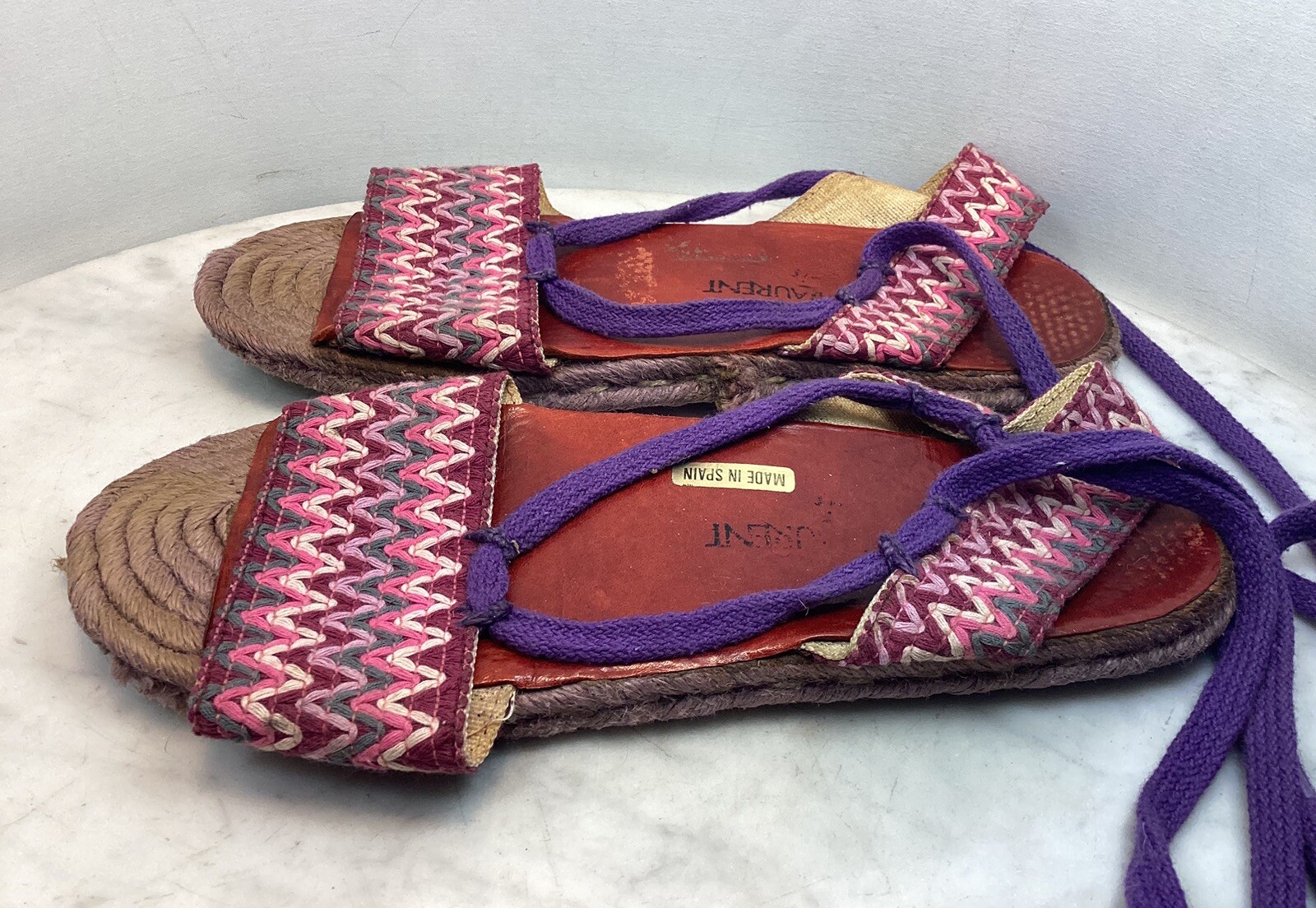 Sandali vintage Yves Saint Laurent Espadrillas scarpe basse così com'è