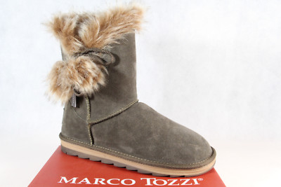 Marco Tozzi Boots Ankle Winter Olive 26824 NEW!!