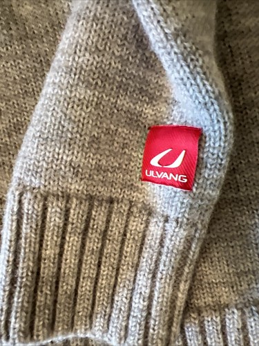 Ulvang Marius Wool Fair Isle Sweater yellow and gray half zip. New with tags. SM - Picture 2 of 15