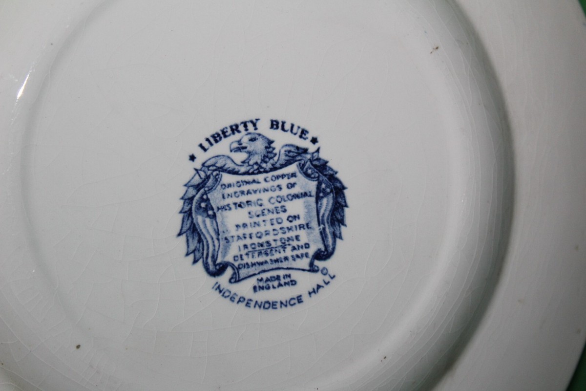 Liberty Blue Copper Engravings Historic Colonial Scenes