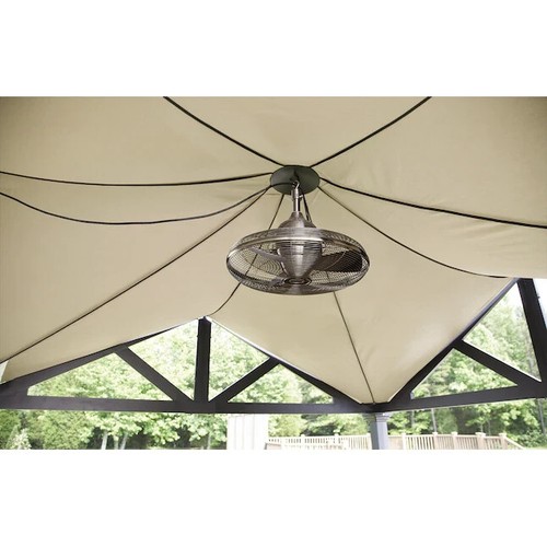 Harbor Breeze Valdosta 20-in Brushed Nickel Indoor/Outdoor Ceiling Fan (3-Blade) - Picture 2 of 2