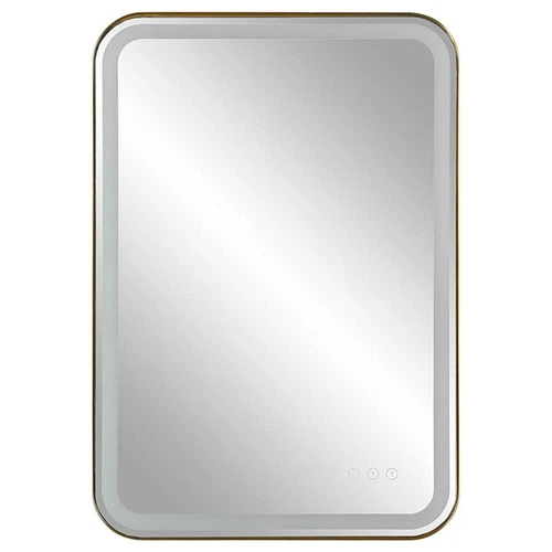 Uttermost Crofton Contemporary Stainless Steel Vanity Mirror in Brass - Picture 5 of 11