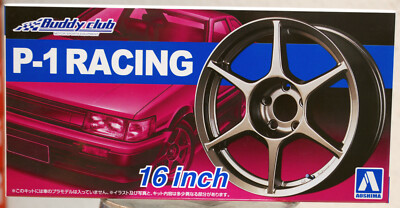 Aoshima 052518 Buddy Club P-1 Racing 16 Zoll Felgen inkl. Reifen 1:24 # 12