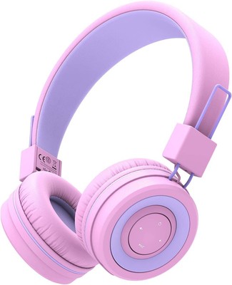 iClever BTH02 Kids Bluetooth Headphones 93H Playtime Lightweight Foldable Tex...