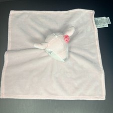 Baby Essentials Pink Deer Baby Lovey Security Blanket 12 x 12 Fox Flower Ear