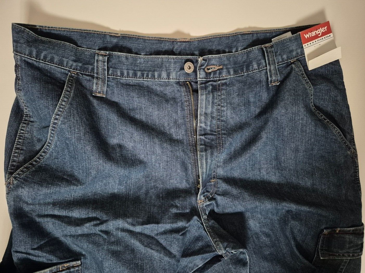 Wrangler Men's Cargo Jeans Pocket Relaxed Fit 1070LGWDS