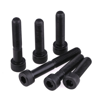 M3 M4 M5Black Alloy Steel Allen Hex Socket Cap Head Screws Bolts 4-50mm DIN912