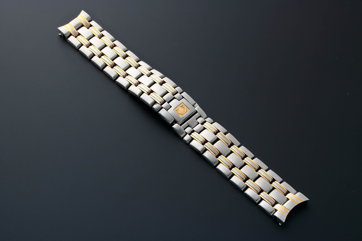 Rare TUTONE OEM 18MM OMEGA 1501/823 Seamaster Watch Bracelet