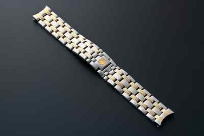 Rare TUTONE OEM 18MM OMEGA 1501/823 Seamaster Watch Bracelet
