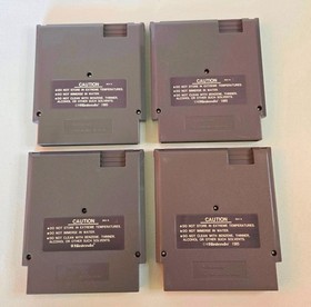 LOT OF 4 BOXED NINTENDO NES GAMES: Pin-Bot, Top Gun, Airwolf, MLB