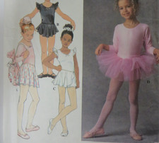 Vtg Simplicity 7351 LEOTARD, BALLET SKIRT, TUTU Sewing Pattern Child Girl Sz 3-6