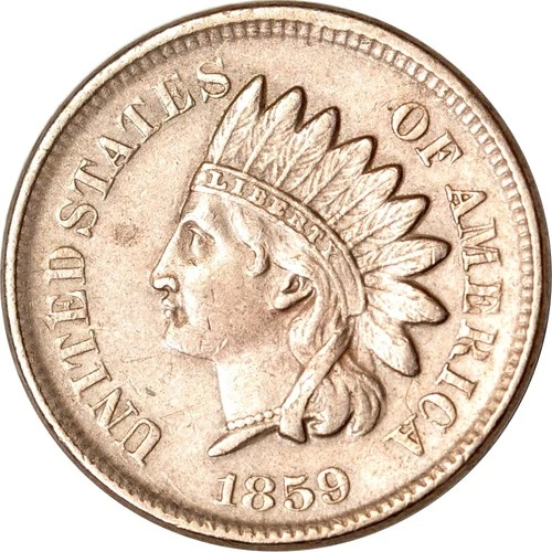 1859 1C Indian Head Cent XF K19048