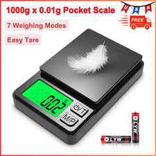 Pocket Scale 1000g x 0.01g Precision Gram Scale, Small Digital Scale Grams Ounce