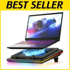 Laptop Cooling Pad 15.6-21in, Adjustable Speed, Black RGB