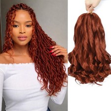 French Curl Braiding Hair Extensions 8 Packs Crochet Braids for Black Women ...